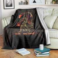 Hecate Triple Goddess Blanket Greek Hecate Flaming Torches Key Snake And Hounds