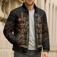 Hecate Triple Goddess Bomber Puffer Jacket Greek Hecate Flaming Torches Key Snake And Hounds