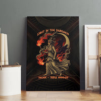Hecate Triple Goddess Canvas Wall Art Greek Hecate Flaming Torches Key Snake And Hounds