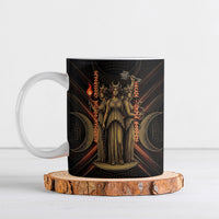 Hecate Triple Goddess Ceramic Mug Greek Hecate Flaming Torches Key Snake And Hounds