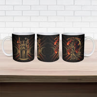 Hecate Triple Goddess Ceramic Mug Greek Hecate Flaming Torches Key Snake And Hounds