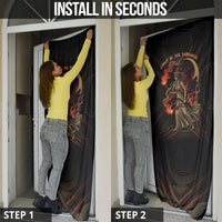 Hecate Triple Goddess Door Cover Greek Hecate Flaming Torches Key Snake And Hounds