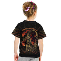 Hecate Triple Goddess Kid T Shirt Greek Hecate Flaming Torches Key Snake And Hounds