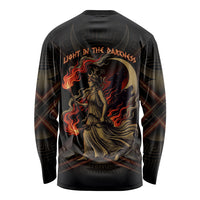 Hecate Triple Goddess Long Sleeve Shirt Greek Hecate Flaming Torches Key Snake And Hounds