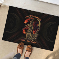Hecate Triple Goddess Rubber Doormat Greek Hecate Flaming Torches Key Snake And Hounds