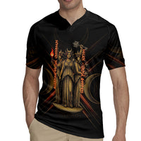 Hecate Triple Goddess Rugby Jersey Greek Hecate Flaming Torches Key Snake And Hounds
