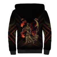 Hecate Triple Goddess Sherpa Hoodie Greek Hecate Flaming Torches Key Snake And Hounds