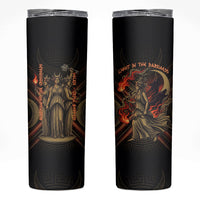 Hecate Triple Goddess Skinny Tumbler Greek Hecate Flaming Torches Key Snake And Hounds