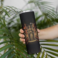 Hecate Triple Goddess Skinny Tumbler Greek Hecate Flaming Torches Key Snake And Hounds