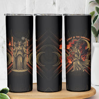 Hecate Triple Goddess Skinny Tumbler Greek Hecate Flaming Torches Key Snake And Hounds