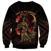 Hecate Triple Goddess Sweatshirt Greek Hecate Flaming Torches Key Snake And Hounds