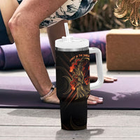 Hecate Triple Goddess Tumbler With Handle Greek Hecate Flaming Torches Key Snake And Hounds