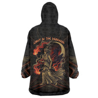 Hecate Triple Goddess Wearable Blanket Hoodie Greek Hecate Flaming Torches Key Snake And Hounds