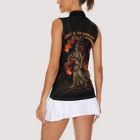 Hecate Triple Goddess Women Sleeveless Polo Shirt Greek Hecate Flaming Torches Key Snake And Hounds