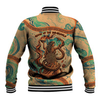 Hecate Goddess Of Witchcraft Baseball Jacket Hecate Flaming Torch Serpent And Strophalos Wheel Greek