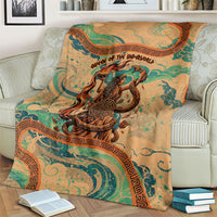 Hecate Goddess Of Witchcraft Blanket Hecate Flaming Torch Serpent And Strophalos Wheel Greek