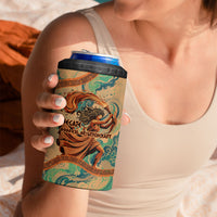 Hecate Goddess Of Witchcraft 4 in 1 Can Cooler Tumbler Hecate Flaming Torch Serpent And Strophalos Wheel Greek