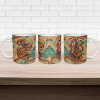 Hecate Goddess Of Witchcraft Ceramic Mug Hecate Flaming Torch Serpent And Strophalos Wheel Greek