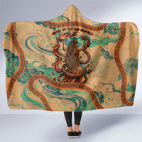 Hecate Goddess Of Witchcraft Hooded Blanket Hecate Flaming Torch Serpent And Strophalos Wheel Greek