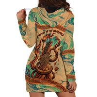 Hecate Goddess Of Witchcraft Hoodie Dress Hecate Flaming Torch Serpent And Strophalos Wheel Greek