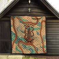 Hecate Goddess Of Witchcraft Quilt Hecate Flaming Torch Serpent And Strophalos Wheel Greek