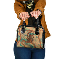 Hecate Goddess Of Witchcraft Shoulder Handbag Hecate Flaming Torch Serpent And Strophalos Wheel Greek