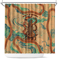 Hecate Goddess Of Witchcraft Shower Curtain Hecate Flaming Torch Serpent And Strophalos Wheel Greek