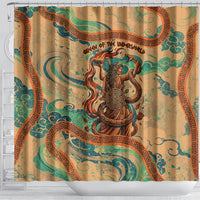 Hecate Goddess Of Witchcraft Shower Curtain Hecate Flaming Torch Serpent And Strophalos Wheel Greek