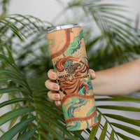 Hecate Goddess Of Witchcraft Skinny Tumbler Hecate Flaming Torch Serpent And Strophalos Wheel Greek