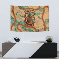 Hecate Goddess Of Witchcraft Tapestry Hecate Flaming Torch Serpent And Strophalos Wheel Greek
