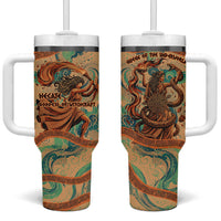 Hecate Goddess Of Witchcraft Tumbler With Handle Hecate Flaming Torch Serpent And Strophalos Wheel Greek