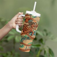 Hecate Goddess Of Witchcraft Tumbler With Handle Hecate Flaming Torch Serpent And Strophalos Wheel Greek