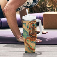 Hecate Goddess Of Witchcraft Tumbler With Handle Hecate Flaming Torch Serpent And Strophalos Wheel Greek