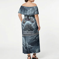 Mount Olympus Off Shoulder Maxi Dress Throne Of The Twelve Gods Greek Mythology