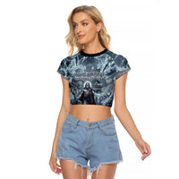 Mount Olympus Raglan Cropped T Shirt Throne Of The Twelve Gods Greek Mythology