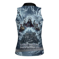 Mount Olympus Women Sleeveless Polo Shirt Throne Of The Twelve Gods Greek Mythology