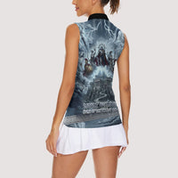 Mount Olympus Women Sleeveless Polo Shirt Throne Of The Twelve Gods Greek Mythology