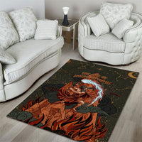 Mount Olympus Area Rug Greek Prometheus Torch Flame Lightning Mountain Constellations