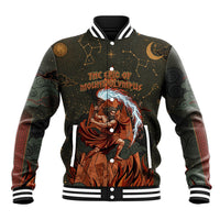 Mount Olympus Baseball Jacket Greek Prometheus Torch Flame Lightning Mountain Constellations