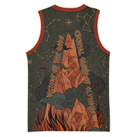 Mount Olympus Basketball Jersey Greek Prometheus Torch Flame Lightning Mountain Constellations