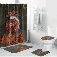 Mount Olympus Bathroom Set Greek Prometheus Torch Flame Lightning Mountain Constellations