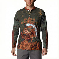Mount Olympus Button Sweatshirt Greek Prometheus Torch Flame Lightning Mountain Constellations