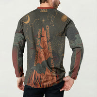 Mount Olympus Button Sweatshirt Greek Prometheus Torch Flame Lightning Mountain Constellations