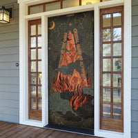 Mount Olympus Door Cover Greek Prometheus Torch Flame Lightning Mountain Constellations