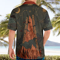 Mount Olympus Hawaiian Shirt Greek Prometheus Torch Flame Lightning Mountain Constellations