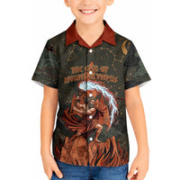 Mount Olympus Kid Hawaiian Shirt Greek Prometheus Torch Flame Lightning Mountain Constellations