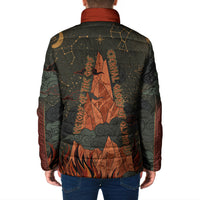 Mount Olympus Padded Jacket Greek Prometheus Torch Flame Lightning Mountain Constellations