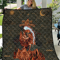 Mount Olympus Quilt Greek Prometheus Torch Flame Lightning Mountain Constellations