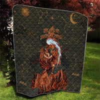 Mount Olympus Quilt Greek Prometheus Torch Flame Lightning Mountain Constellations