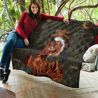 Mount Olympus Quilt Greek Prometheus Torch Flame Lightning Mountain Constellations